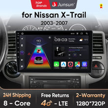 Lade das Bild in den Galerie-Viewer, Junsun Drahtlose CarPlay Android Auto Radio Für NISSAN X-TRAIL Xtrail 2003 2004 -2007 Auto Intelligente Systeme RDS BT WiFi 2 din 
