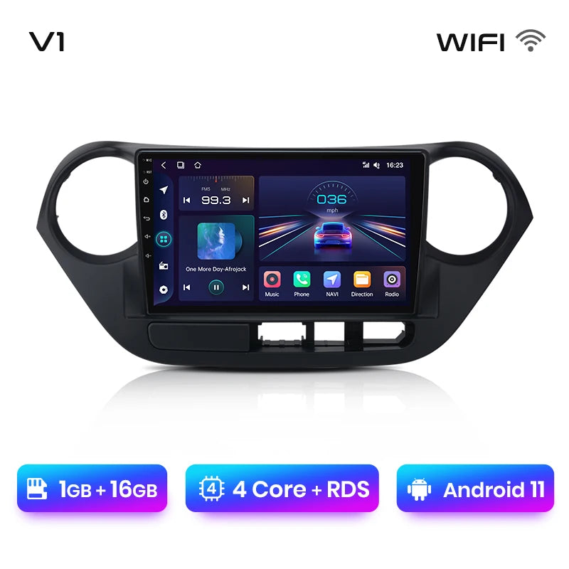 Junsun V1pro AI Voice 2 DIN Android Auto Radio para Hyundai Grand I10 2013-2016 Carplay 4G Car Multimedia GPS 2 DIN Autoradio 