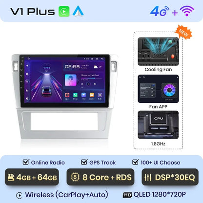 Radio multimedia Junsun con CarPlay inalámbrico y Android Auto para Passat B7 (2009-2011), GPS, sistemas inteligentes, autorradio inteligente. 