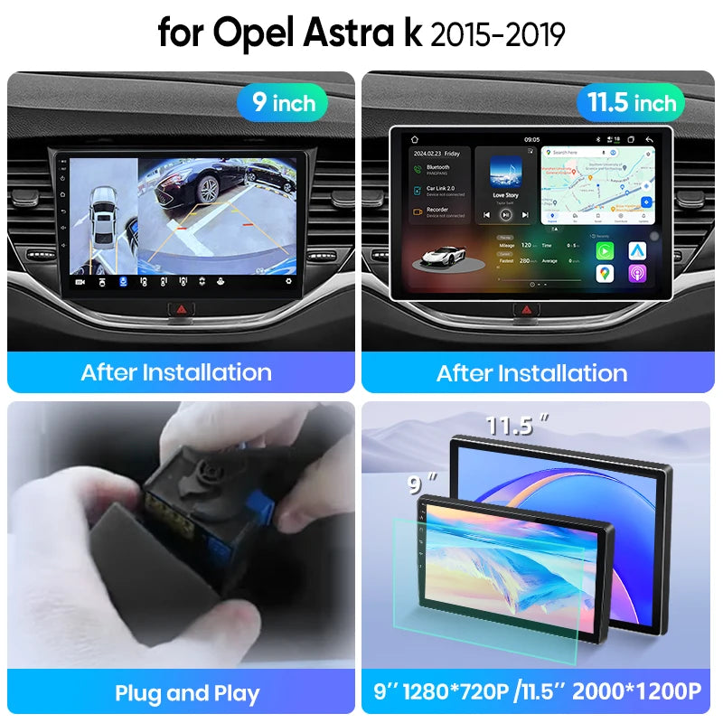 Junsun Wireless CarPlay Car Radio For For Opel Astra K 2015 - 2019 Android Multimedia