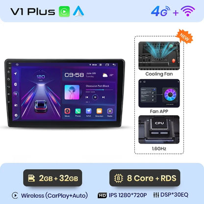Junsun CarPlay inalámbrico Android Auto Radio para Hyundai I40 2012 2013 2014 2015 2016 Sistemas inteligentes para coche RDS BT WiFi 2 DIN 