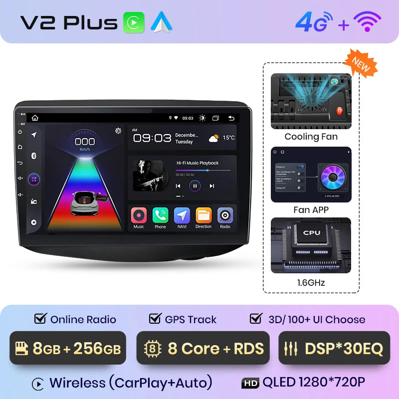 Junsun V1pro Android Auto Radio para Toyota Vitz XP10 Yadditif Platz eco 1999-2005 Carplay 4G coche Multimedia GPS 2din autoradio 