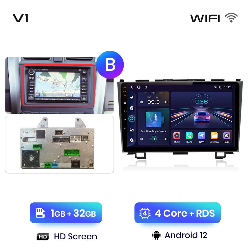 Radio de coche Junsun V1 con CarPlay inalámbrico y Android Auto para Honda CR-V 3 RE CRV 2007-2011, GPS, sistemas inteligentes para coche, autorradio inteligente. 