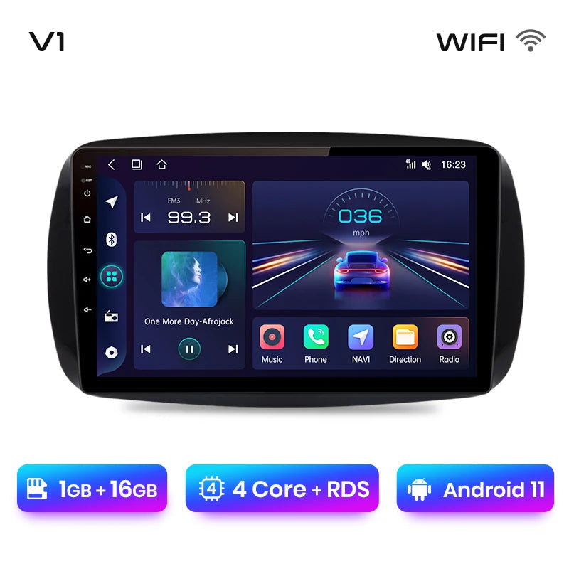Junsun V1 AI Voice Wireless CarPlay Android Auto Radio for Mercedes Benz Smart 2016 Car Multimedia GPS 2din autoradio