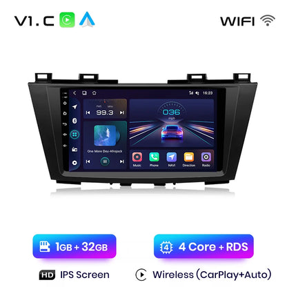 Junsun V1 AI Voice - Radio inalámbrica CarPlay Android para coche, GPS, 2DIN, 4G, para Mazda 5 (2010-2015) 