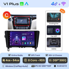 Load image into Gallery viewer, Junsun V1 Wireless CarPlay Android Auto Radio For Nissan Qashqai J11 X-Trail 3 T32 2013-2017 Car Multimedia GPS 2din autoradio
