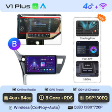 Lade das Bild in den Galerie-Viewer, Junsun V1pro AI Stimme Autoradio Android Auto Multimedia Für Toyota Corolla 11 Auris E180 2017 - 2019 CarPlay GPS 2din autoradio 
