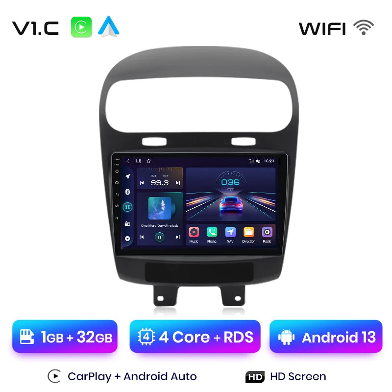 Junsun V1 Plus Car Radio For Dodge Journey Fiat Freemont 2011 - 2020 wireless CarPlay Android Auto No 2 din 2din DVD