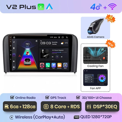 Junsun V1 Pro para Volvo S80 1998-2006 Radio de coche Android Reproductor de vídeo para coche CarPlay Android Auto GPS No 2 din DVD 2 din 