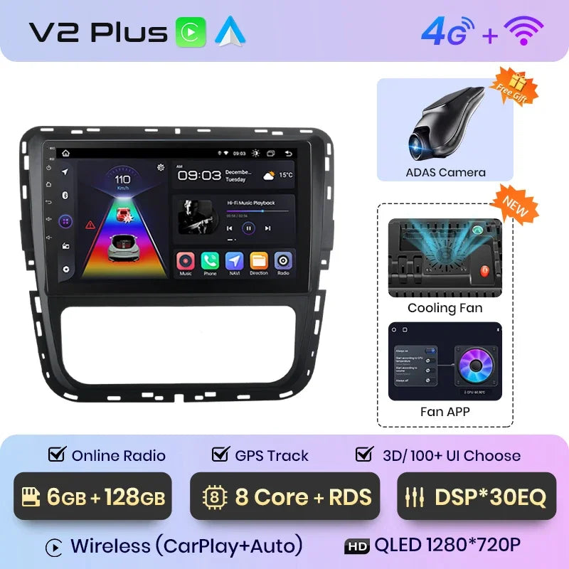 Junsun Wireless CarPlay Android Auto Radio For VOLKSWAGEN PASSAT 2012 2013 2014 2015 Car Intelligent Systems RDS BT WiFi 2 din