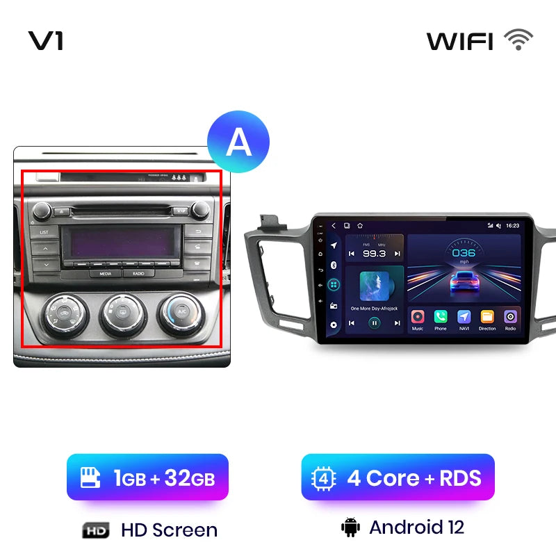 Junsun V1pro AI Voice 2 din Android Auto Radio para Toyota RAV4 RAV 4 2012 - 2018 Carplay 4G coche Multimedia GPS 2din autoradio 