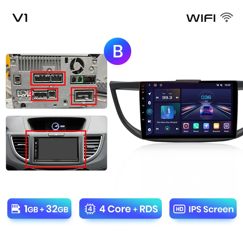 Junsun V1pro AI Voice 2 din Android Auto Radio For Honda CRV CR-V 2012-2016 Carplay Car Multimedia GPS 2din autoradio