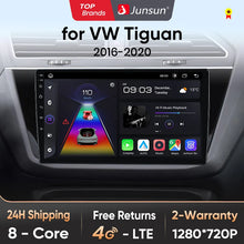 Radio Junsun V1pro Android Auto para VW Volkswagen Tiguan 2016-2020 con Carplay 4G, GPS, 2DIN 