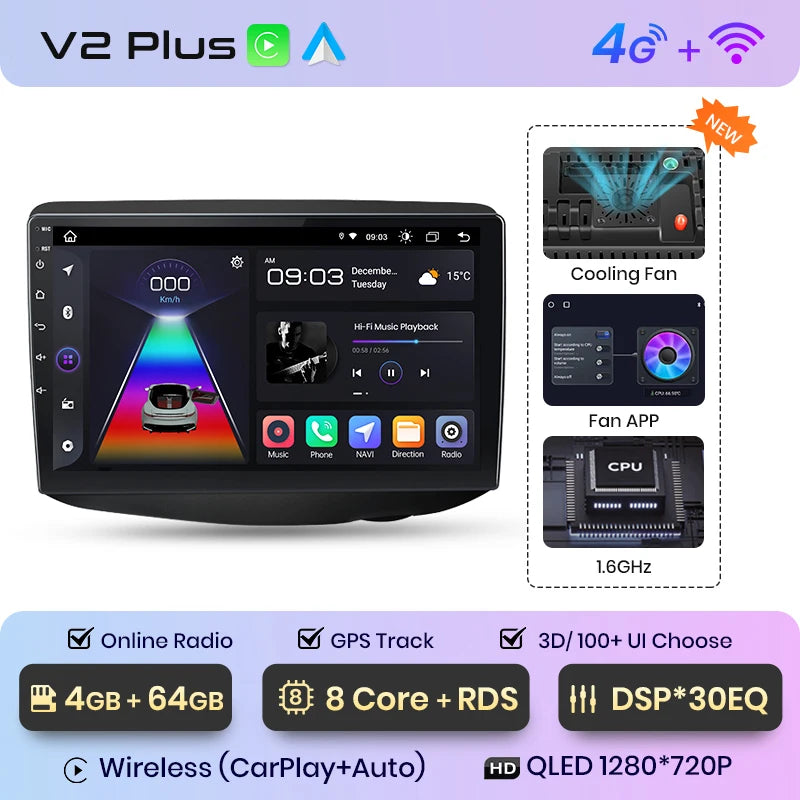 Junsun V1pro Android Auto Radio for Toyota Vitz XP10 Yadditif Platz Echo 1999-2005 Carplay 4G Car Multimedia GPS 2din autoradio