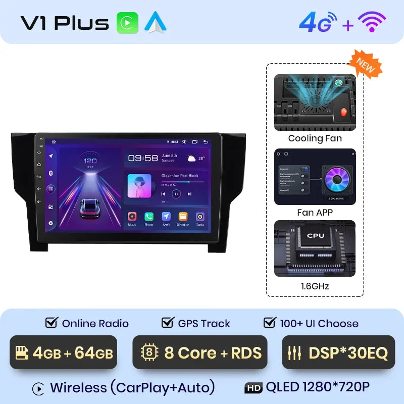 Junsun CarPlay inalámbrico Android Auto Radio para VOLKSWAGEN PASSAT 2019 Sistemas inteligentes para coche RDS BT WiFi 2 DIN 