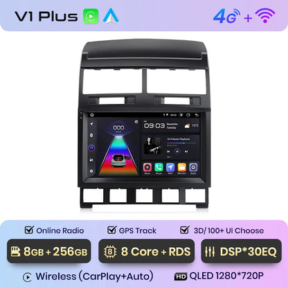 Junsun V1pro AI Voice 2 DIN Android Auto Radio para Volkswagen Touareg 2002-2010 Carplay 4G Car Multimedia GPS 2 DIN Autoradio 