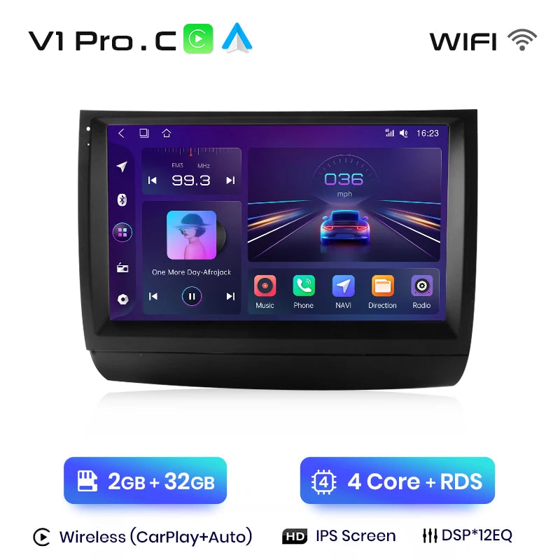 Junsun V1pro AI Voice Android Auto Radio para Toyota Prius 20 2002-2009 Carplay Car Multimedia GPS 2DIN autorradio 