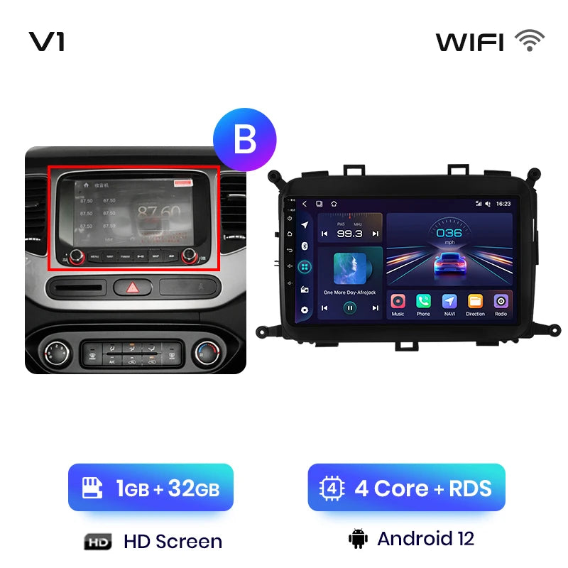 Junsun V1pro AI Voice 4G Carplay Android Auto Reproductor multimedia para Kia Carens 2013-2018 Radio de coche 2DIN GPS autorradio Bluetooth 