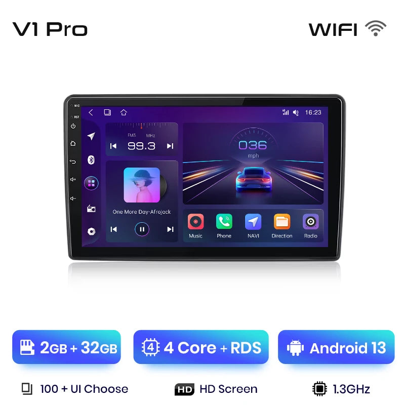 Junsun V1 Plus Autoradio für Citroen C2 C3 2001–2010, kabelloses CarPlay Android Auto, intelligente Autosysteme, keine 2 Din 2Din DVD 