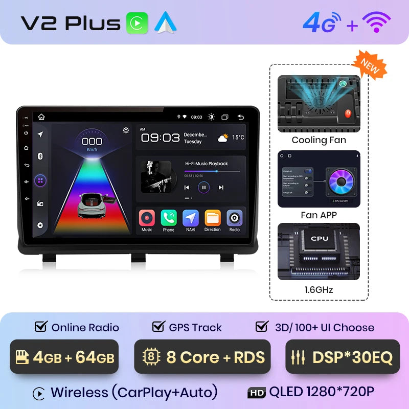 Junsun V1pro AI Voice Android Auto Radio For Opel Antara 2006 - 2017 Carplay 4G Car Multimedia GPS 2din autoradio