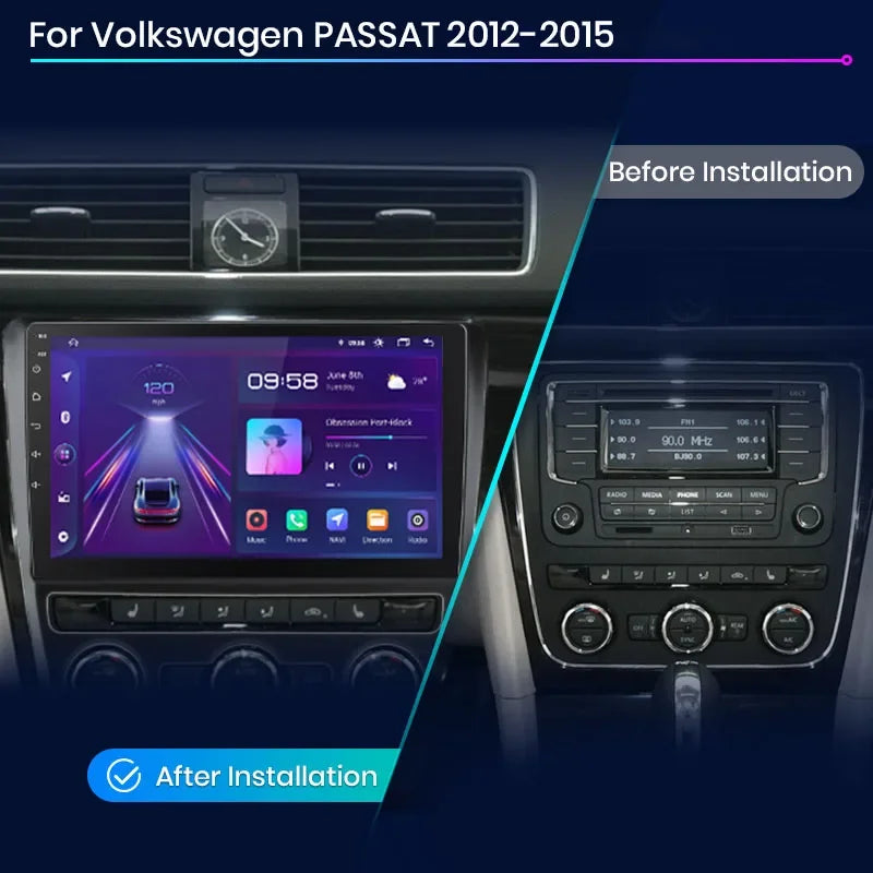 Junsun Drahtlose CarPlay Android Auto Radio Für VOLKSWAGEN PASSAT 2012 2013 2014 2015 Auto Intelligente Systeme RDS BT WiFi 2 din 