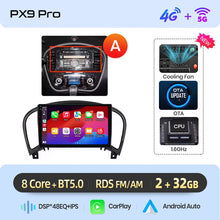 Cargar imagen en el visor de la galería, AWESAFE PX9 Car Radio Autoradio for Nissan Juke YF15 2010-2014  Wireless Carplay Screen Android Auto Stereo GPS Navi FM RDS BT
