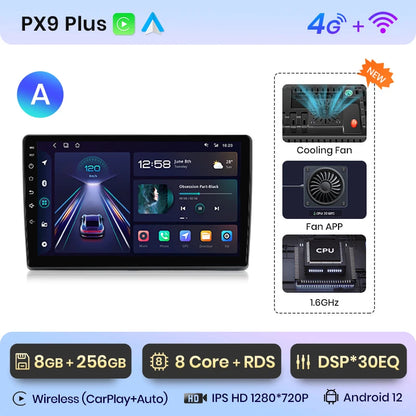 Radio con Android Auto y CarPlay inalámbrico AWESAFE para Fiat Ducato, Peugeot Boxer 2, Citroën Jumper 2 (2006-2023) 