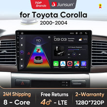 Lade das Bild in den Galerie-Viewer, Junsun V1pro AI Stimme Android Auto Radio Für Toyota Corolla E130 E120 2000-2004 Carplay 4G Auto Multimedia GPS 2din autoradio 
