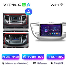 Lade das Bild in den Galerie-Viewer, Junsun V1pro Drahtlose CarPlay Android Auto Radio Für Hyundai IX35 Tucson 3 2015-2018 4G Auto Multimedia GPS 2din autoradio 
