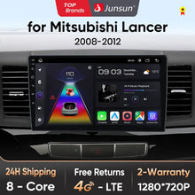 Radio Junsun para coche Mitsubishi Lancer 2007-2013 con CarPlay inalámbrico, Android Auto, sistema inteligente para coche, 2 DIN, DVD. 