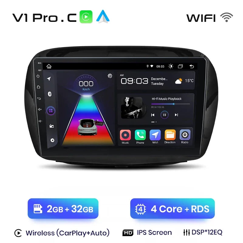Radio Junsun inalámbrica CarPlay Android Auto para Honda Edix FRV 2004-2009, sistemas inteligentes para coche, RDS, Bluetooth, WiFi, 2 DIN 