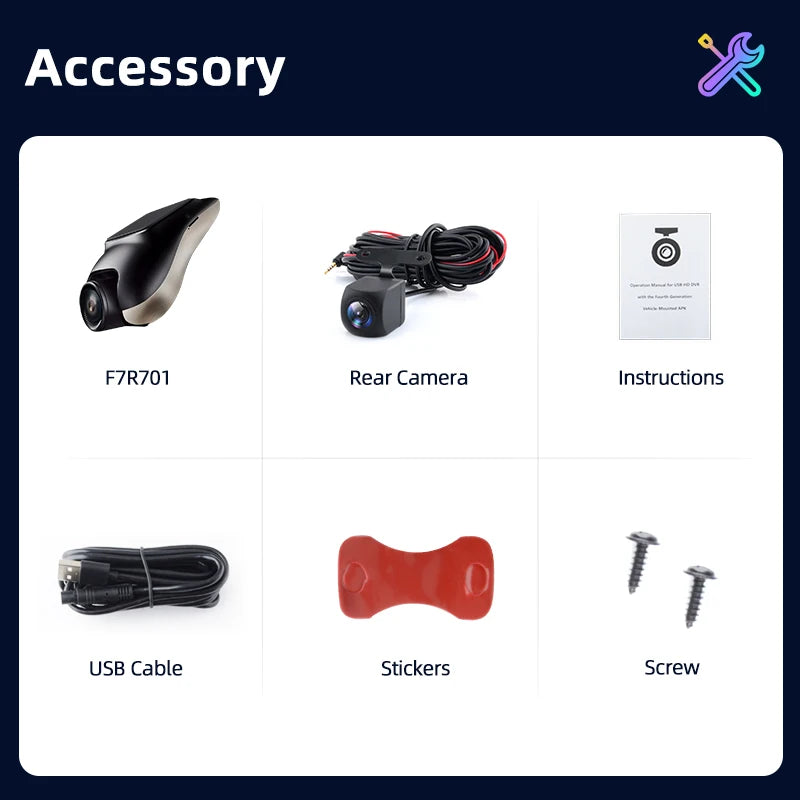 Junsun New 720P dashcam ADAS Mini Car DVR 120°FOV Auto Video Recorder Hidden Type Dash Cam for Android Support Rear Parking