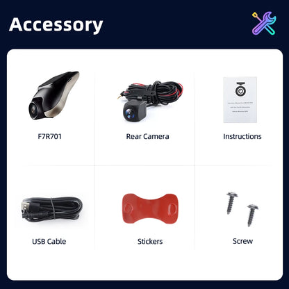 Junsun New 720P dashcam ADAS Mini Car DVR 120°FOV Auto Video Recorder Hidden Type Dash Cam for Android Support Rear Parking
