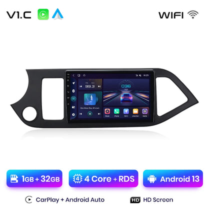 Junsun Autoradio für KIA Morning Picanto 2011–2016, kabelloses CarPlay Android Auto, intelligente Autosysteme, keine 2 Din, 2Din DVD 