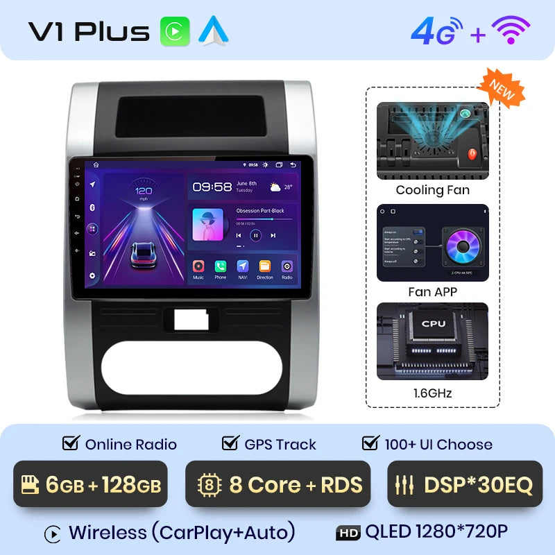 Junsun V1pro AI Voice 2 din Android Auto Radio For Nissan x trail t31 2008-2012 Carplay 4G Car Multimedia GPS 2din autoradio