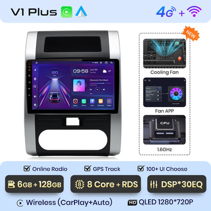 Junsun V1pro AI Voice 2 DIN Android Auto Radio para Nissan x trail t31 2008-2012 Carplay 4G Car Multimedia GPS 2 DIN Autoradio 