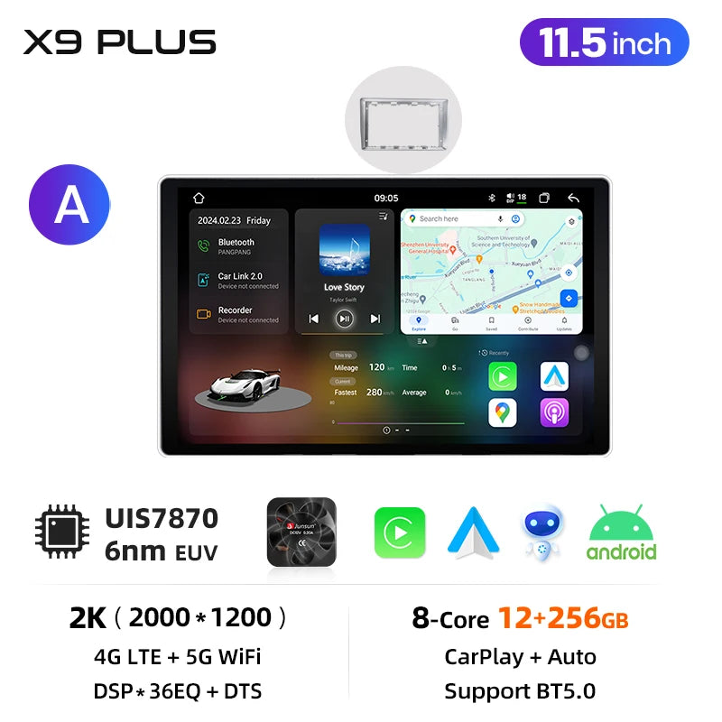 Junsun Wireless CarPlay Car Radio For VW Passat B5 B6 2004-2010 Android Multimedia