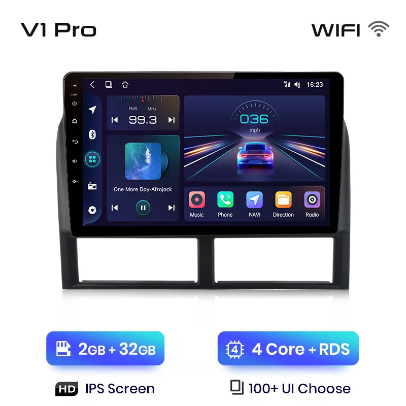 Reproductor multimedia Junsun CarPlay para Jeep Grand Cherokee II WJ 1998-2004 con Android Auto, GPS y radio de 2 DIN. 