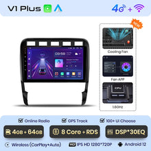 Load image into Gallery viewer, Junsun V1 AI Voice Wireless CarPlay Android Auto Radio For Porsche Cayenne 1 9PA 2002-2010 4G Car Multimedia GPS 2din autoradio
