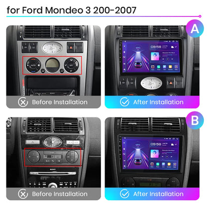 Junsun AI Voice Android Autoradio für Ford Mondeo 3 2000–2007, kabelloses Carplay, Auto-Multimedia, GPS, 2-Din-Autoradio 