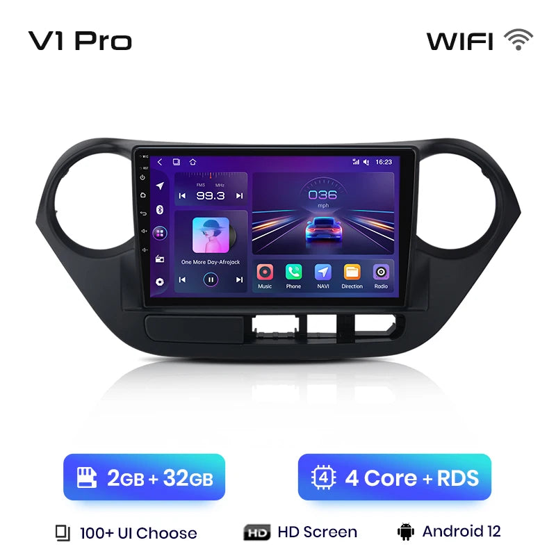Junsun V1pro AI Voice 2 din Android Auto Radio For Hyundai Grand I10 2013-2016 Carplay 4G Car Multimedia GPS 2din autoradio