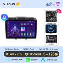 Cargar imagen en el visor de la galería, Junsun Android Wireless CarPlay Auto Car Radio For Peugeot 308 308SW 408 2012-2020 Car Intelligent Systems DSP SWC RDS GPS FM BT
