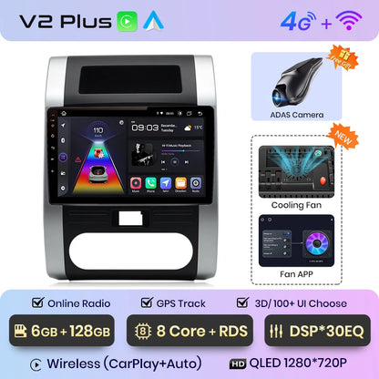 Junsun V1pro AI Voice 2 DIN Android Auto Radio para Nissan x trail t31 2008-2012 Carplay 4G Car Multimedia GPS 2 DIN Autoradio 