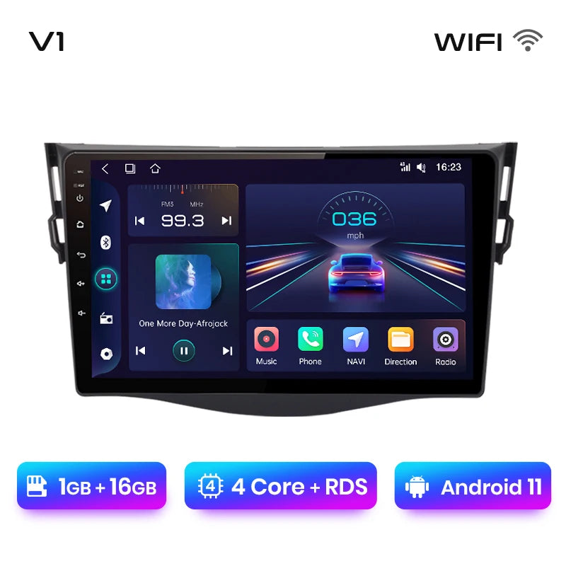 Junsun V1 AI voz inalámbrica CarPlay Android Auto Radio para Toyota RAV4 RAV 4 2005-2012 2013 4G coche Multimedia GPS 2din autoradio 