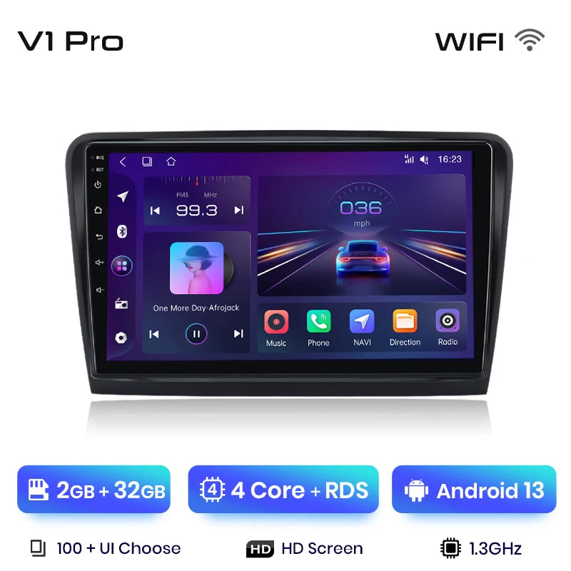 Radio Junsun V1 Plus para Skoda Superb 2 (2008-2015), inalámbrica, CarPlay, Android Auto, sistema inteligente, 2 DIN, DVD. 