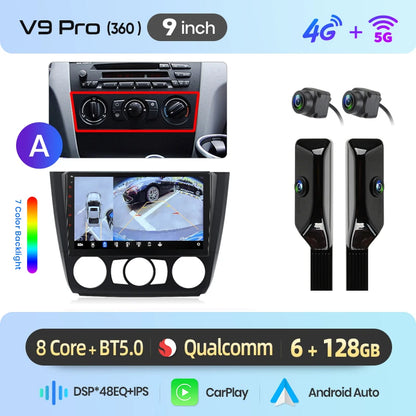 Junsun Wireless CarPlay Car Radio For BMW 1-Series 1 Series E87 E81 E82 E88 2004 2005-2011 Android Multimedia