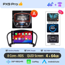 Cargar imagen en el visor de la galería, AWESAFE PX9 Car Radio Autoradio for Nissan Juke YF15 2010-2014  Wireless Carplay Screen Android Auto Stereo GPS Navi FM RDS BT
