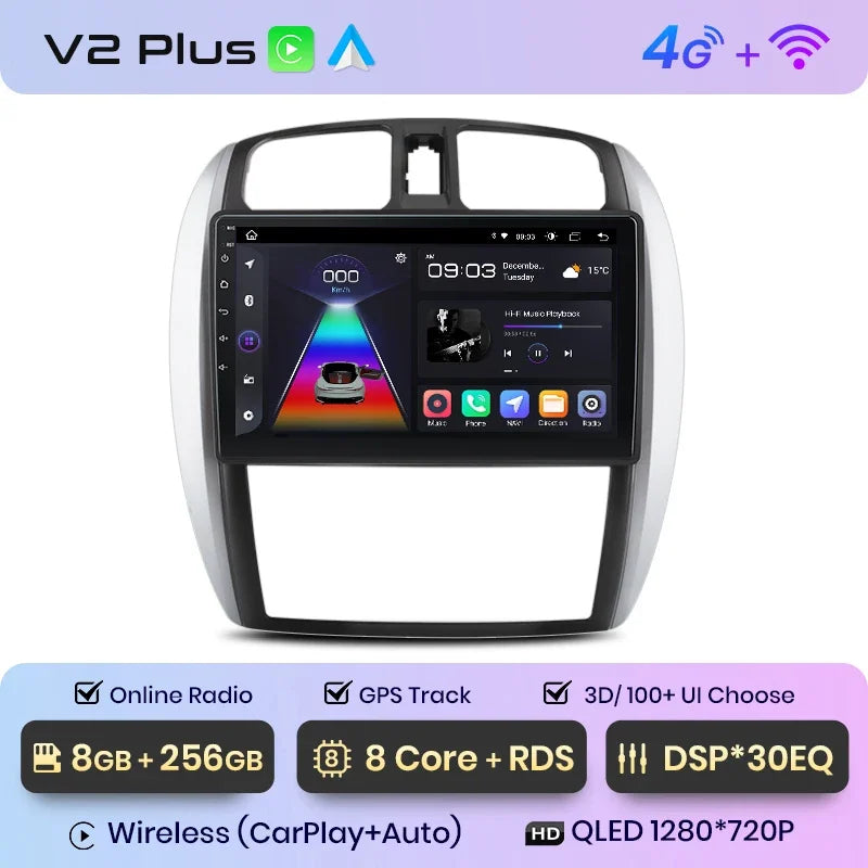 Radio Junsun CarPlay inalámbrica Android Auto para MAZDA 323, HAIMA, FREEMA, FORD LASER 2002-2008, sistemas inteligentes para coche, RDS, Bluetooth, WiFi 