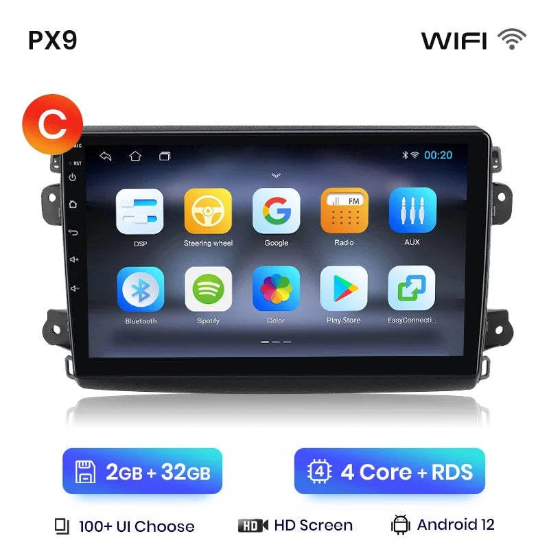 Radio con Android Auto y CarPlay inalámbrico AWESAFE para Fiat Ducato, Peugeot Boxer 2, Citroën Jumper 2 (2006-2023) 