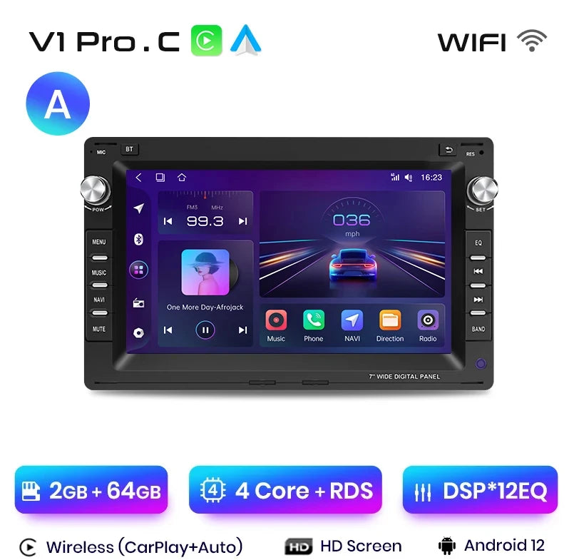 Junsun CarPlay Android Auto Car Intelligent Systems for VW Golf 4 Passat POLO Transport T5 Multivan Seat Jetta Autoradio